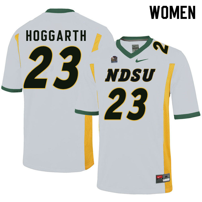 Women #23 Ben Hoggarth North Dakota State Bison College Football Jerseys Sale-White